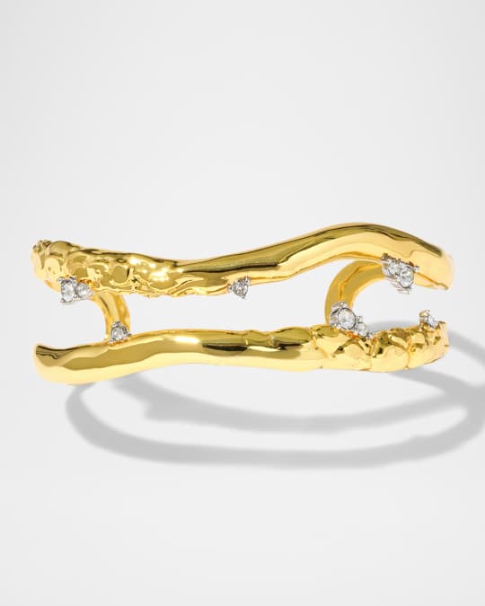 Brut Crystal Thorned Open Cuff Bracelet