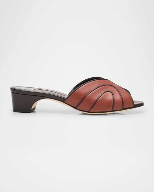 Manolo Blahnik Nikabo Nappa Leather Sandals | Neiman Marcus
