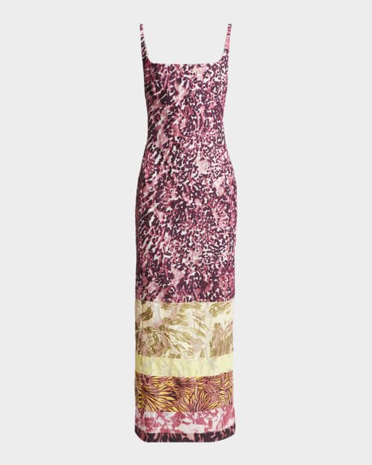 【DRIES VAN NOTEN】Printed midi dress プリントミディドレス DRIES VAN NOTEN Gathered printed crepe midi dress | NET-A-PORTER