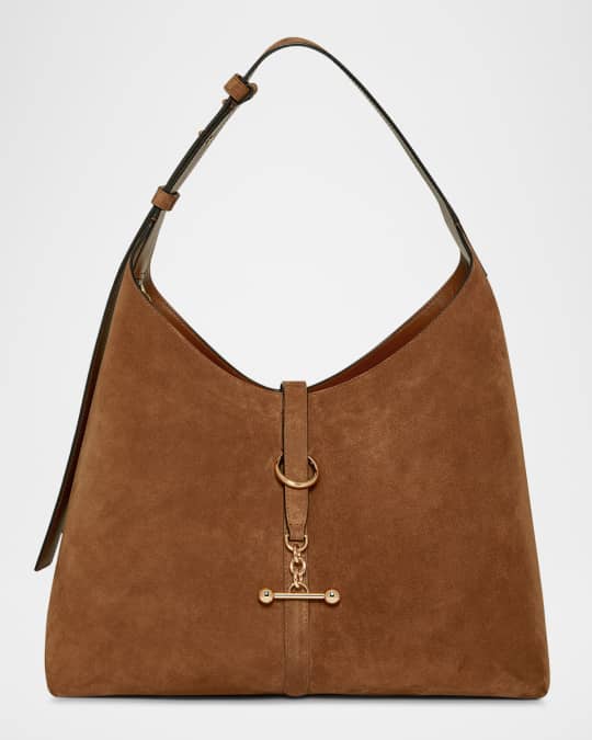 STRATHBERRY Kite Toggle Suede Hobo Bag | Neiman Marcus
