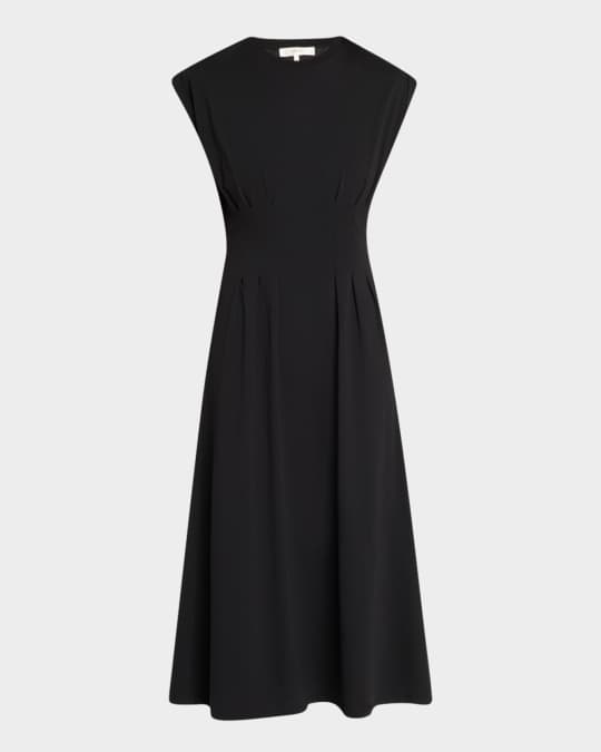 FRAME The Jersey Nipped Midi Dress | Neiman Marcus