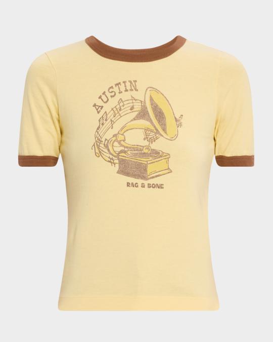 rag & bone Short-Sleeve Austin Ringer Tee | Neiman Marcus