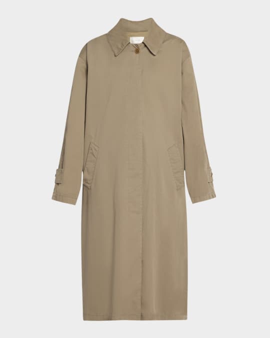Rocco Cotton-Cashmere Long Trench Coat
