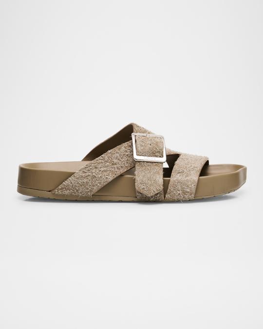 Loewe Mules Buckle Beige Sandals LOEWE Ease buckled leather mules | NET-A-PORTER main image 2