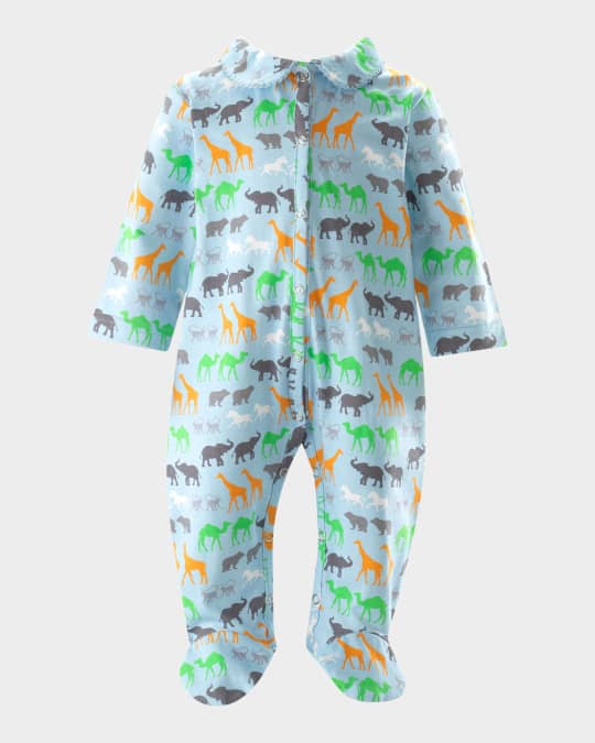 Baby Club Chic Noah's Ark Printed Footie with Collar main image 0