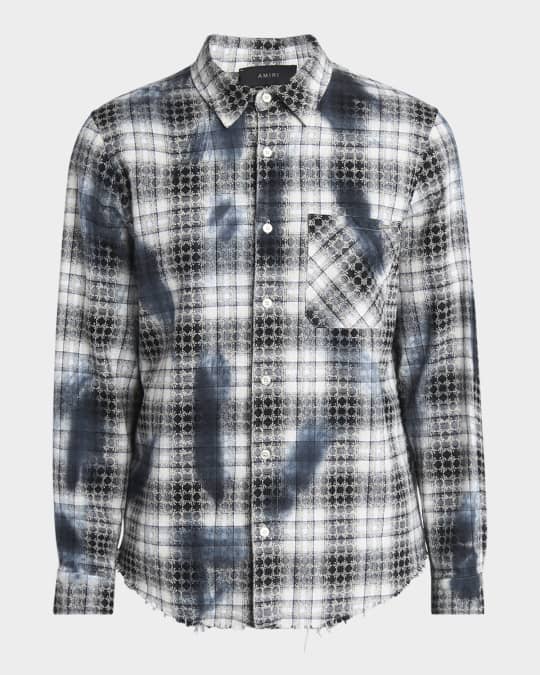 Amiri Men's MA Quad Bleached Plaid Flannel | Neiman Marcus
