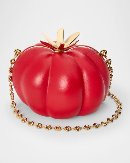 x Paula’s Ibiza Tomato Clutch Bag in Napa Leather