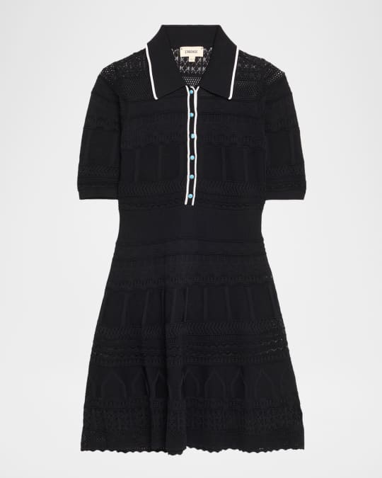 green emerald velvet dress Dakoa Collared Flare Dress