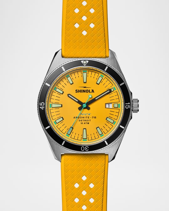 Men's Duck Rubber-Strap Analog Watch, 40mm