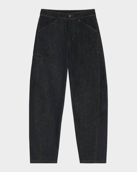 LEMAIRE Men's Heavy Slate Denim Twisted Workwear Pants | Neiman Marcus