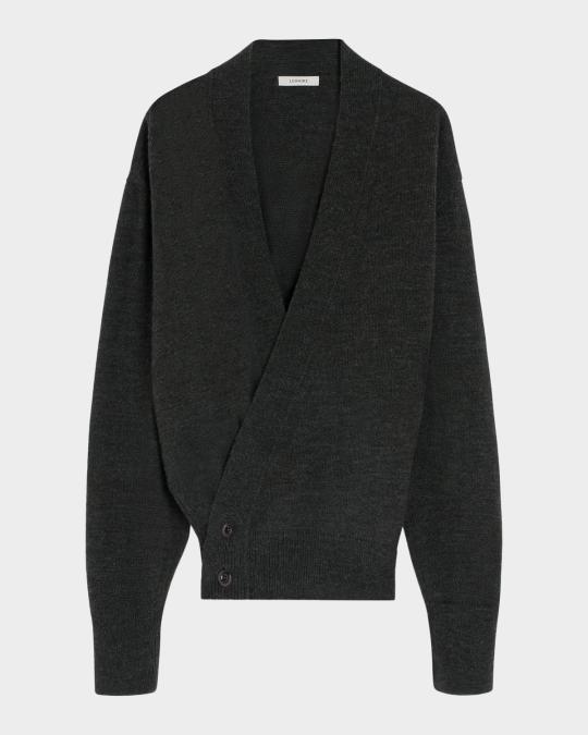 LEMAIRE Men's Wool-Blend Wrap-Around Cardigan | Neiman Marcus