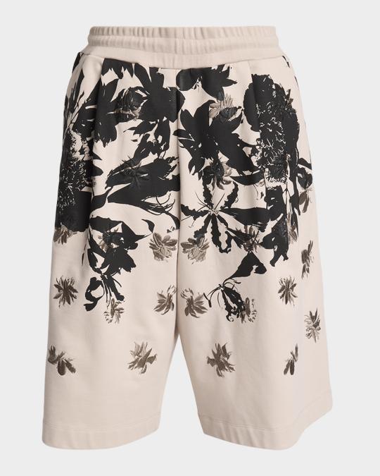 Dries Van Noten Men's Hatoy Cotton Floral Embroidered Long Pull-On