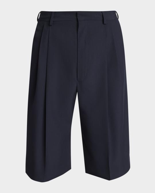 Dries Van Noten Men's Panrom Relaxed Fit Double-Pleated Shorts