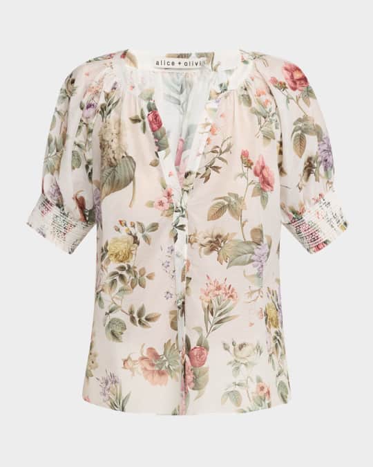 Thalia Puff-Sleeve Blouse