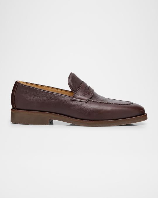 Peter Millar Men’s Brown Leather Penny Loafers Size 11M Peter Millar | Shoes | Peter Millar Classic Mens Brown  main image 2