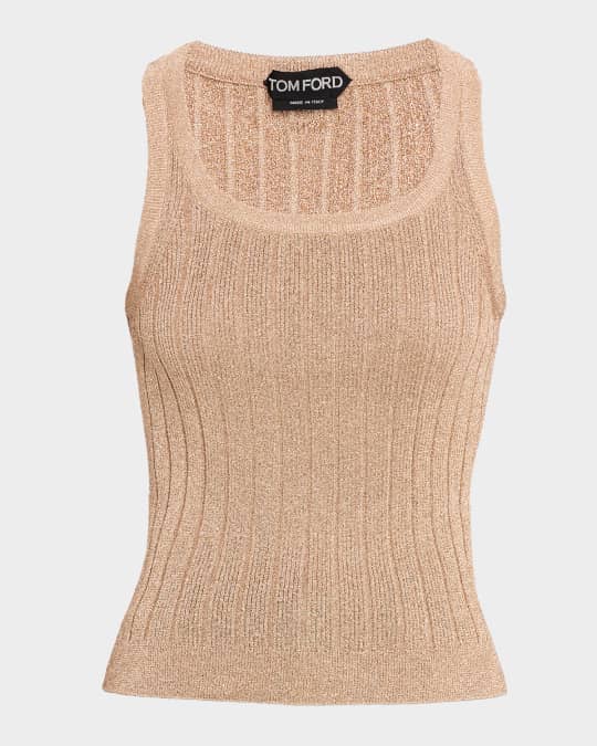 TOM FORD Metallic Rib Tank | Neiman Marcus