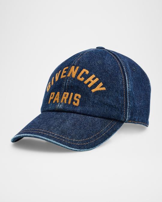 Givenchy Men's Denim Logo Baseball Cap | Neiman Marcus