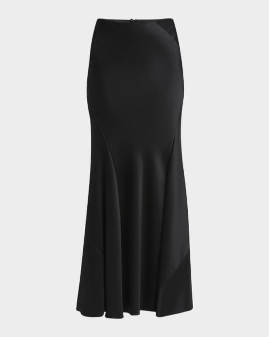 Giorgio Armani Double Silk Satin Maxi Trumpet Skirt | Neiman Marcus