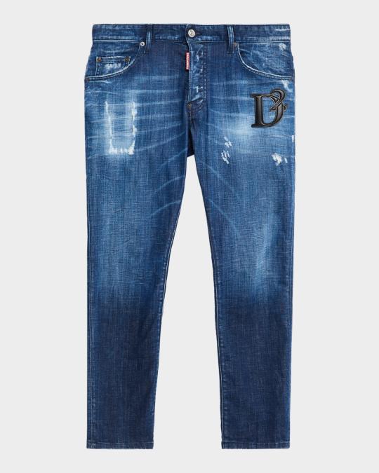 DSQUARED2 デニム SKATER JEAN 52 インディゴ T0071 Dsquared2 Men's Slim Distressed Skater Jeans | Neiman Marcus