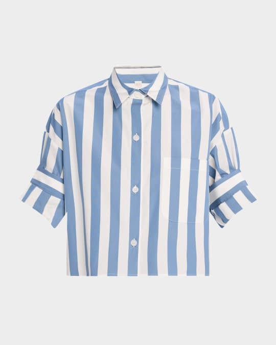 Next Ex Striped Button-Front Shirt