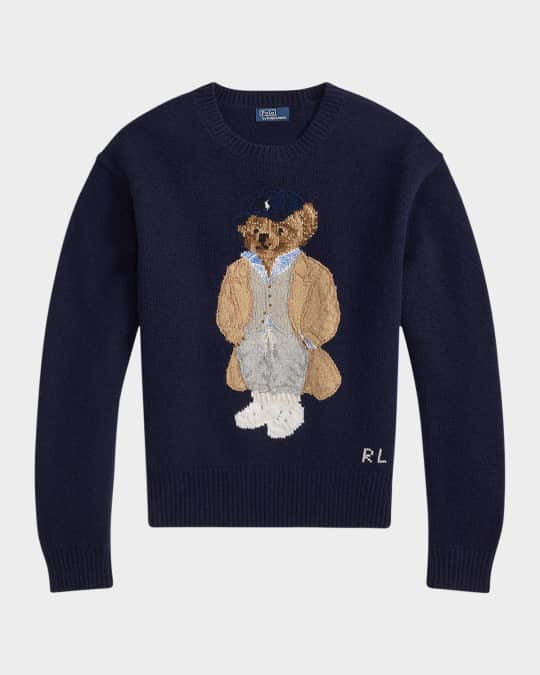 [最終限定値下げ中！] POLO BEAR WOOL SWEATER Polo Ralph Lauren Polo Bear Wool-Cashmere-Blend Sweater | Neiman