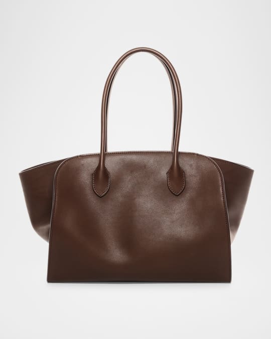 THE ROW Marlo 12 Tote Bag in Saddle Leather | Neiman Marcus