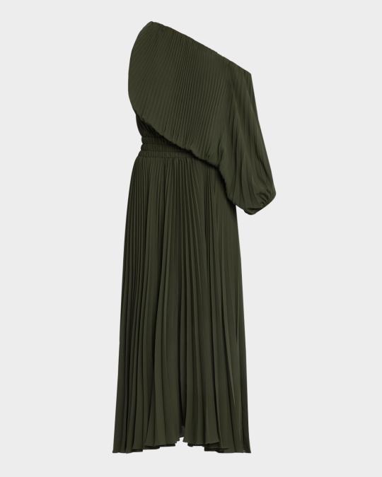 tailored crepe asymmetric pleated midi dress KAREN MILLEN Tall Tailored Crepe Asymmetric Pleated Midi Dress
