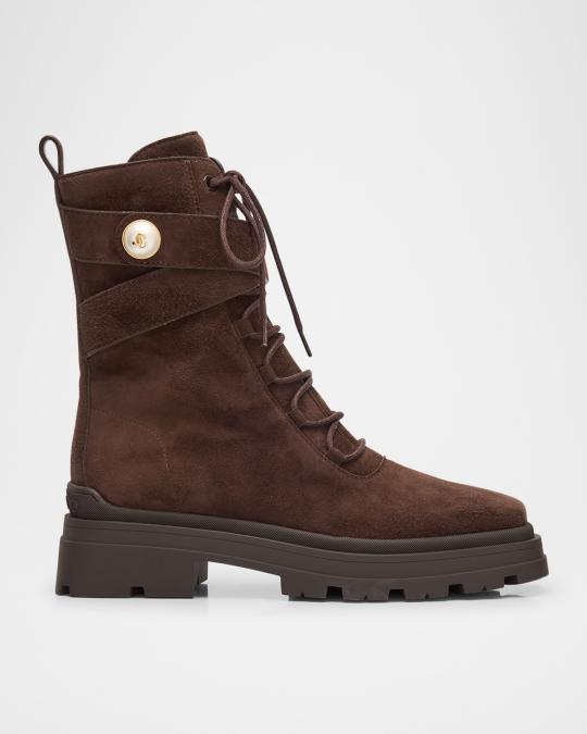 Jimmy Choo Suede Combat Boots Jimmy Choo Noemi 45 suede combat boots Jimmy Choo main image 3