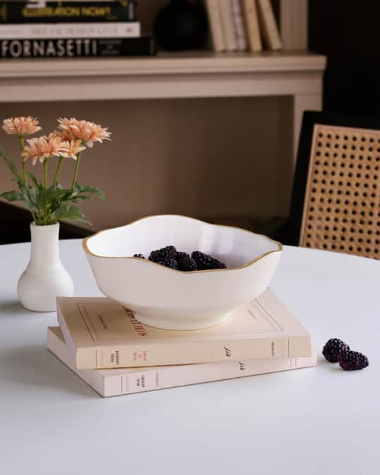 Encanto Dakota Medium Bowl, Slate & White