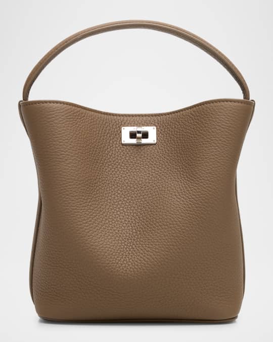 Odeon Mini Grain Leather Bucket Bag