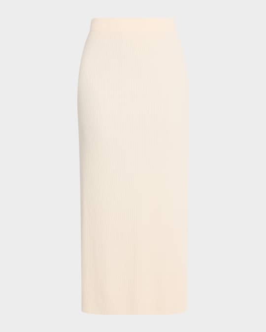 Ribbed Ankle-Length Skirt