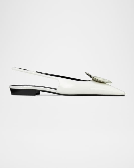 Patos Leather Slingback Ballerina Flats