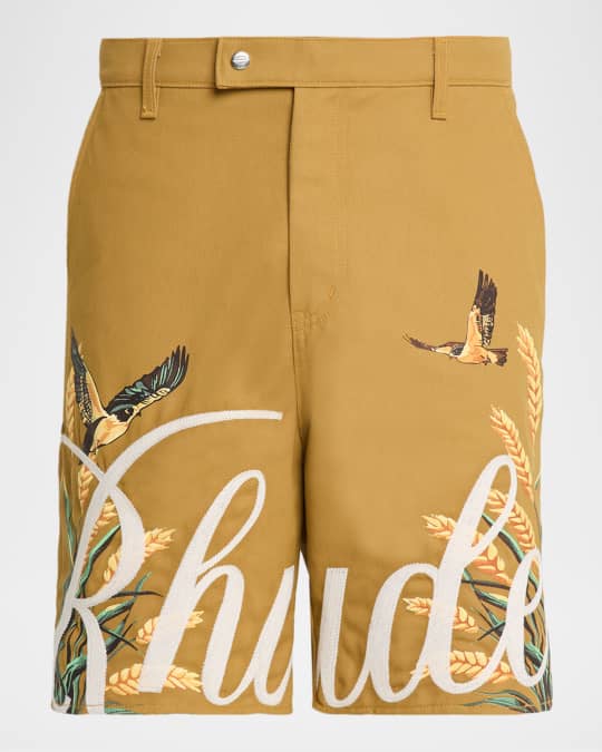 Short Rhude Noir, GP Knit Script, Taille S, Neuf Avec étiquette, Coton Cachemire