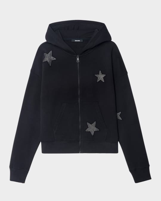Zadig & Voltaire Mia Strass Stars Zip Jacket | Neiman Marcus