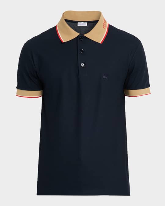 Burberry Men's Cotton Logo-Collar Polo Shirt | Neiman Marcus