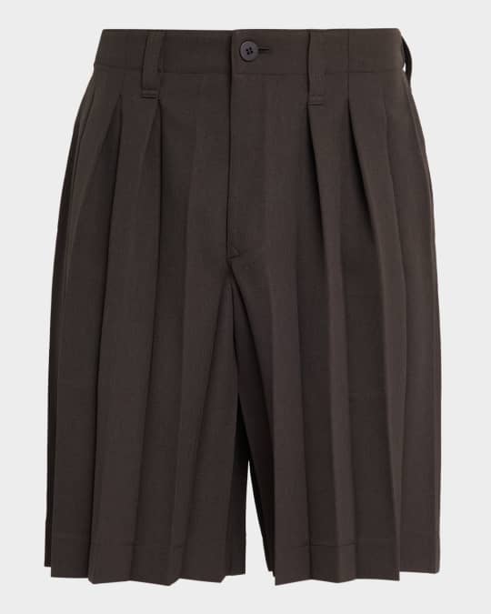 Homme Plisse Issey Miyake Men's Edge Ensemble Pleated Shorts