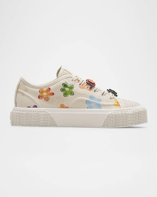 Marc Jacobs The Floral Canvas Low-Top Sneakers | Neiman Marcus