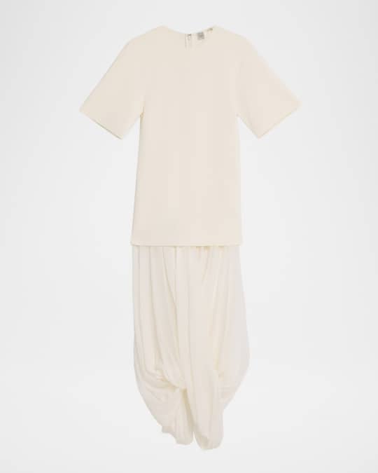 Toteme Cocoon Drop-Waist Maxi T-Shirt Dress | Neiman Marcus