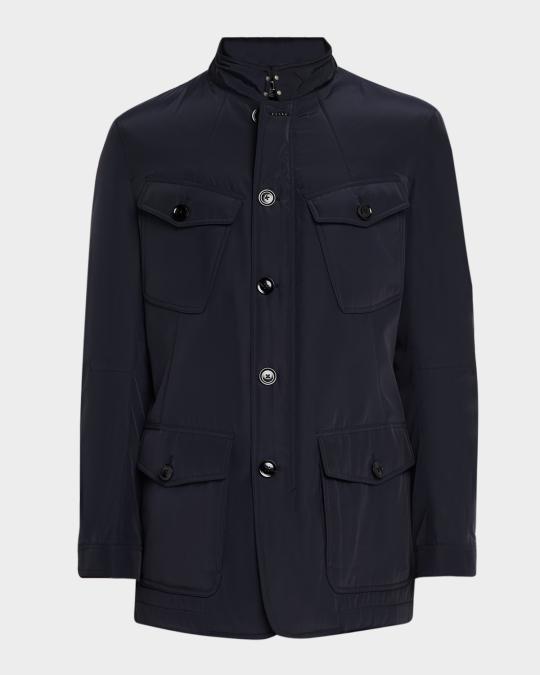 TOM FORD Men's Micro-Ottoman Four-Pocket Military Jacket | Neiman