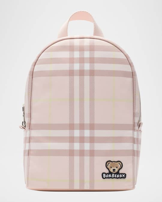 Burberry Kid's Huey Small Check Backpack | Neiman Marcus