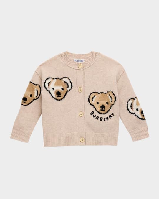 coconut 　BURBERRY ニット　カシミヤ混トーマス ベア 6Y Burberry Girl's Thomas Bear Cardigan Sweater, Size 6M-2 | Neiman