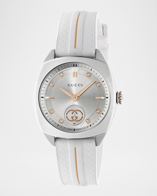 Unisex I-Gucci Collection White Rubber Strap Watch GUCCI SYNC XXL White Rubber Strap 46mm Unisex Watch YA137102  main image 4
