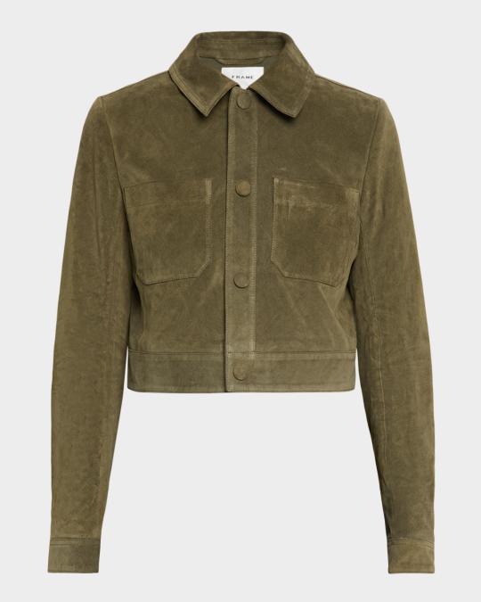 FRAME The Small Suede Jacket | Neiman Marcus