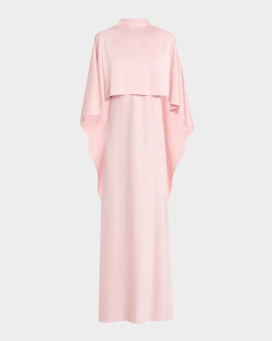 Avishag Draped Mock-Neck Gown