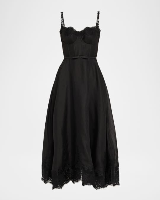 Zimmermann Lace-Trim Corset Picnic Dress | Neiman Marcus