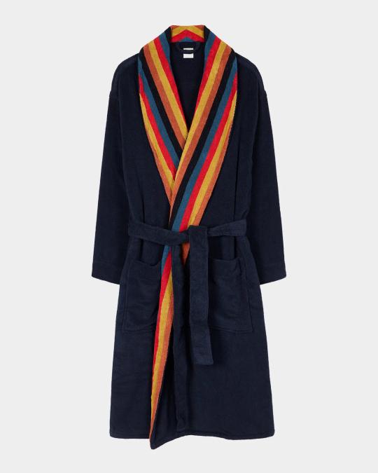 Paul Smith Men's Artist Stripe Cotton Terry Robe | Neiman Marcus