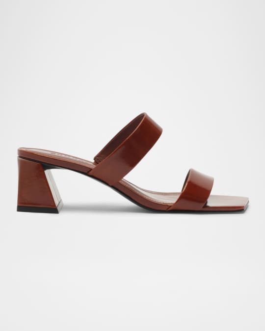 Chantal Patent Two-Band Slide Sandals
