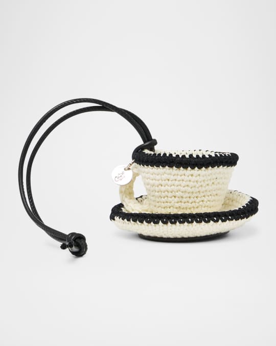 JW Anderson Crochet Teacup Bag Charm | Neiman Marcus