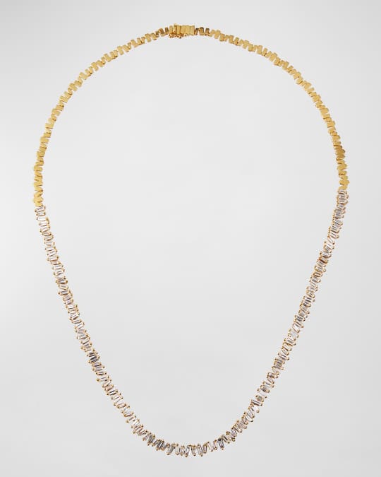 18K Rose Gold Essential Diamond Tennis Necklace