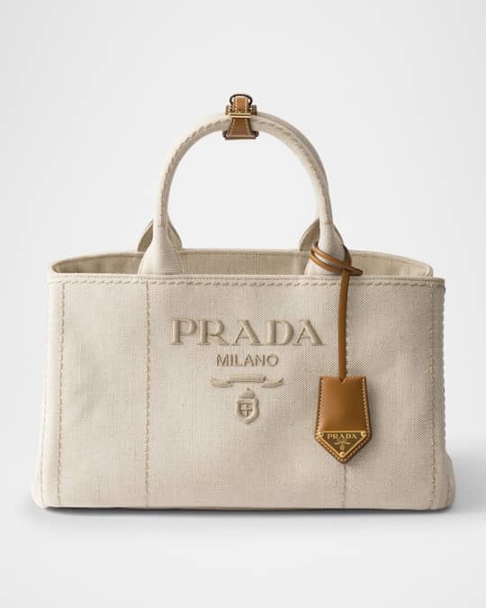Large Linen-Blend Crossbody Bag